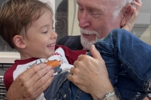 Dani and grandfather at ontario retirement home