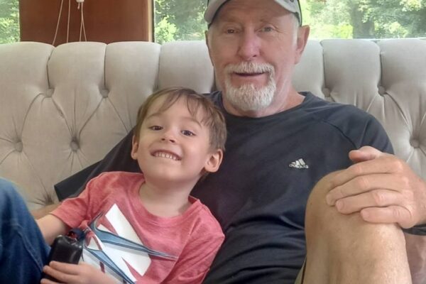 dani and grandfather at the retirement residence in Ontario Canada