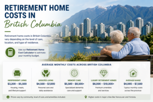Average cost of retirement homes in British Columbia